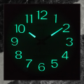 wall clock for bedroom office living room night vision glowing numbers 3D bold and clear numbers non ticking movement  high quality 12 inch. 