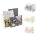 Three Wrought Iron Bookshelf Creative Metal Book Stand Desk Decoration Vintage Organizer Holder Office Book Rack. 