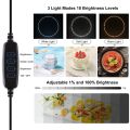 PULUZ 40cm/16 Inches Folding Portable Ring Light USB Photo Lighting Studio Shooting Tent Box with 6 x Dual-side Color Backdrops, Size: 40cm x 40cm x 40cm (Black). 