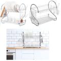 2-Layer Dish Drainer/ Plate Holder - Stainless Steel. 