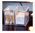 Cotton Bud Holder, Clear Acrylic Cotton Pad Holder Cotton Wool Holder, Cotton Bud Dispenser. 