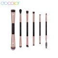 Docolor 6Pcs Double Sided Makeup Brushes Professional Foundation Eyeshadow Blending Eyebrow Cosmetic Brushes Set Makeup Brushes. 