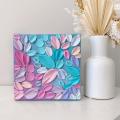 handmade flower thick texture acrylic painting for wall art decore. 