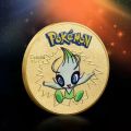 New Gold Pokemon Coins Metal Mewtwo Coins Anime Commemorative Coin Charizard Pikachu Golden Pokemon Cards Round Metal Coin Toys. 
