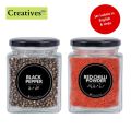 Kitchen Spice Jar Label Stickers Black Water Proof Printed | Kitchen Labels Stickers Black | Pantry label Stickers | English and Urdu | Water Proof | Optimum Size of 2 inches | Sets of 40, 60 & 100 Unique Black Label Sticker to Organize your Pantry. 