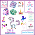 11pcs Unicorn Pattern pages- scrapbooking pages- decoration sheets- a4 size- paper decoration- DIY projects- scrapbooking paper- gloss paper- 10 pattern - 1 tag sheet- best for scrapbooks. 