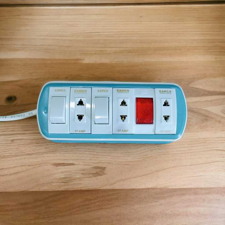 3 outlet Sockets + Switches Extension Board | High Quality etention lead with Pure Copper wire of 40/76 | 1500 watt load max | Colorful Extention lead for Multiple purposes | Customizeable Cable lenth 2.5m - 4.0m. &lt;HRK Enterprize Cares of you&gt;