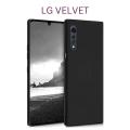 LG Velvet (6.8 inches) Case Soft TPU Slim Smooth Flexible Protective Phone Cover - Black Matte. 