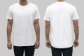 plane white T shirt. 