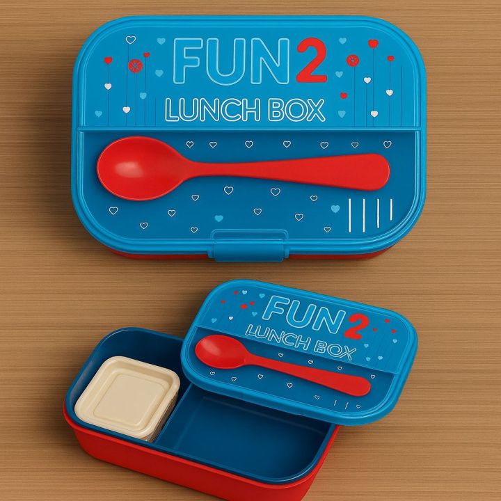 Fun2%20LeakProof%20Lunch%20Box%20with%202%20Compartments%201%20Mini%20Box%20&%20Spoon%20(Random%20Color)%20-%20Image%202