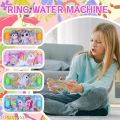 Unicorn Water Ring Game Toy – Transparent Double-Button Aqua Toss Game, Handheld Water Ring Toss for Kids, Cute Fantasy Theme for Girls, Party Favor & Stocking Stuffer. 