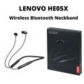 HOT Sale Original Lenovo HE05X Bluetooth 5.3 Earphones Sports Headphones Waterproof Wireless HIFI Sound Magnetic Neckband Headset Mic For All Mobile Phone. 