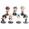 7 Pcs BTS Figures Model Mini Idol Doll Decorations Cake Decoration BTS Idol Figure Toys. 