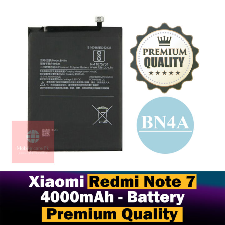 Xiaomi Redmi Note 7 Battery BN4A Replacement Premium Quality 4000mah Battery For Xiaomi Redmi Note 7