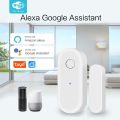 Tuya Smart WiFi Door Sensor Window Sensor Door Magnetic Alarm Detector Independent Magnetic Sensor Linked alarm with more sensors. 