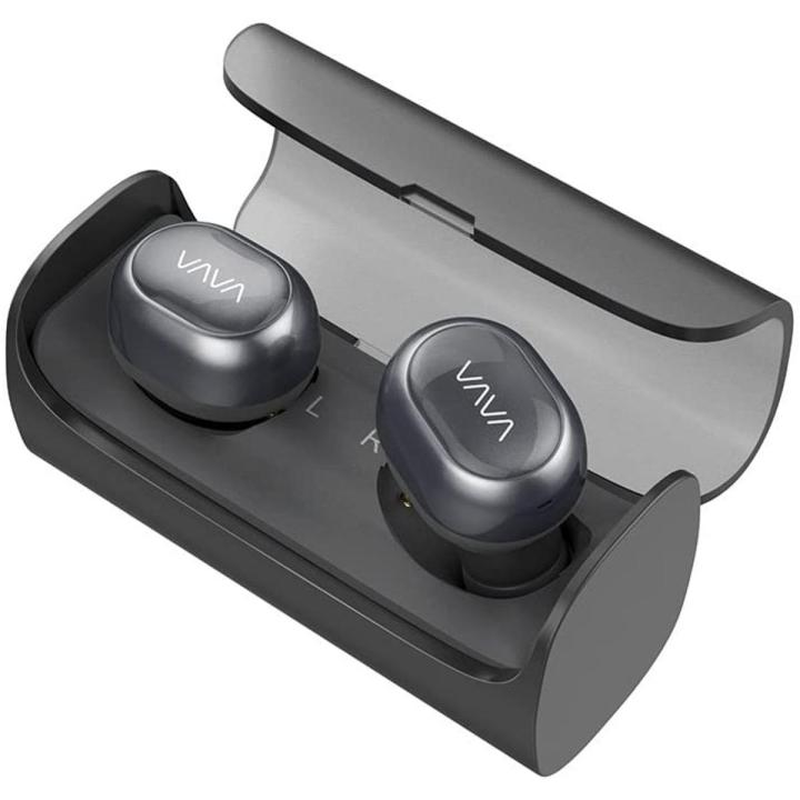 True Wireless Earbuds VAVA Bluetooth 4.1 Wire-Free In-Ear Headphones (12 Hours Playtime with the Portable Charging Case, 3 Sets of Ear Buds, Built-In Microphone)