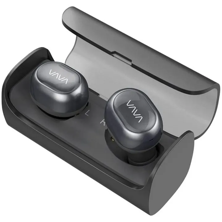 True Wireless Earbuds VAVA Bluetooth 4.1 Wire-Free In-Ear Headphones (12 Hours Playtime with the Portable Charging Case, 3 Sets of Ear Buds, Built-In Microphone)