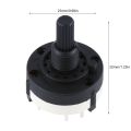 12V1 Rod/12 Way Black Rotary Switch Solder Terminals 12-way Rotary Switch. 