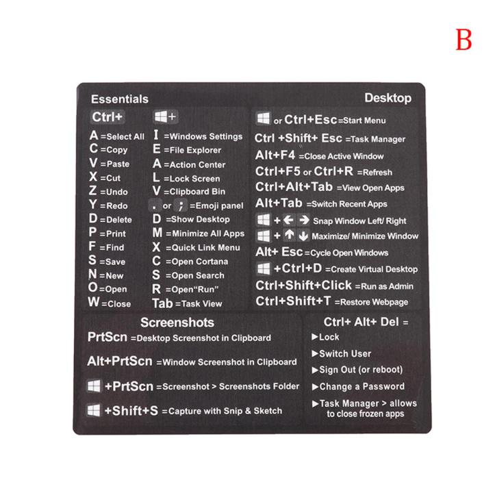 Windows PC Reference Keyboard Shortcut Sticker Adhesive for PC Laptop ...