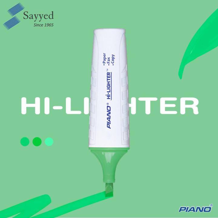 Piano Highlighter High Glow - Green Color.