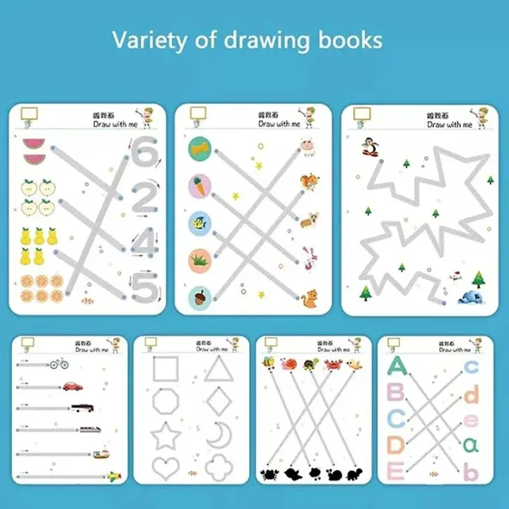 32%20Pages%20Magical%20Tracing%20Workbook%20Set,Reusable%20Calligraphy%20Copybook,Practice%20Drawing%20Book%20for%20Kids,Pen%20Control%20Training%20Drawing%20Book%20-%20Image%202