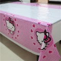 HELLO KITTY THEME TABLE COVER ( 108 CM X 180 CM ). 