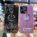 Phone Cases For Realme C51 Back Cover Sparkling Star Moon Soft Silicone Transparent Cartoon Cat Anti Drop Back cover Realme C51 case. 