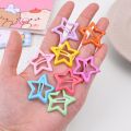 Children Star Shape Metal Snap Hair Clips Barrettes Girls Cute Hair Bobby Pins Hair Accessories Kids Candy Color Hairpins. 