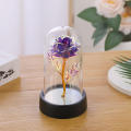Lifelong Artificial Rose Unique Foil with Acrylic Cover Eternal Flower LED Decorative Foil Rose for Wedding Birthday Party. 