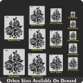Rose Flowers Reusable Stencil for Airbrush Painting DIY Crafts and Wall Art. 
