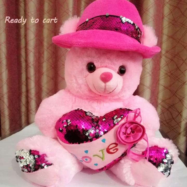 Cute Teddy Bear Valentines Day Cute Gift Stuffed Soft Love Heart | Daraz.pk