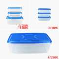 7 piece Bowl Set Best Quality Transparent Square Shaped Plastic Mini Box With Lid with different sizes and shapes for (7 in 1). 