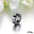 Non-Piercing Clip Earrings Black/Silver/Gold Color Ear Cuff  Stainless Steel Stud Earrings. 