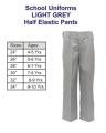 Half Elastic Light Grey Pant 32 Inch 8-9 Years Boys. 