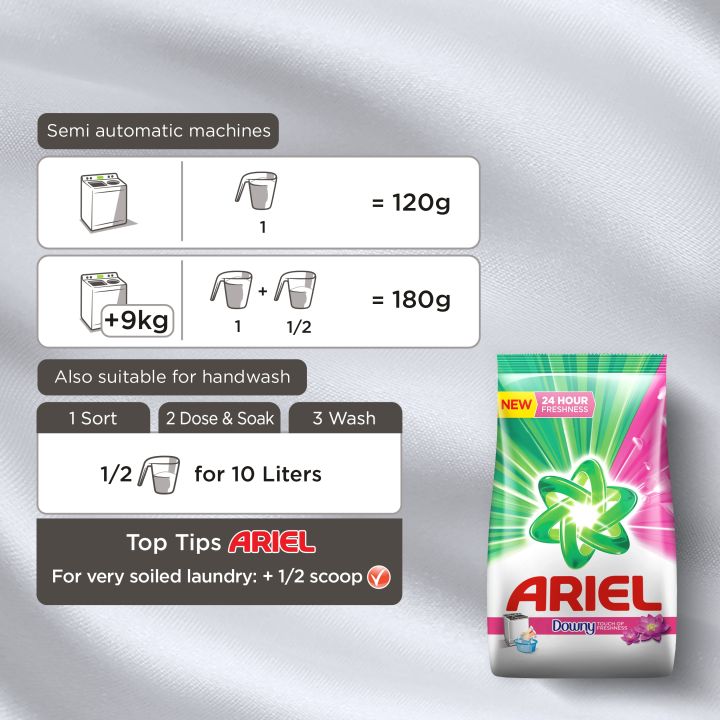 Ariel%20Detergent%20Washing%20Powder%202in1%20Touch%20of%20Downy%20-%20450g%20Pack%20-%20Image%202