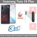 Samsung Galaxy Note 10 Plus Front & Back Jelly Protector Clear Soft Protection Film Transparent Hydrogel Film Protector + Back Camera 9H Gorilla Flexible Protector For Samsung Galaxy Note 10 Plus. 