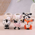 Nordic New Style Ceramic Animal Flower Pot Cartoon Zebra Sheep Cow Head Mini Pot Succulents Plants Bonsai Pots Home Decoration Eatop. 