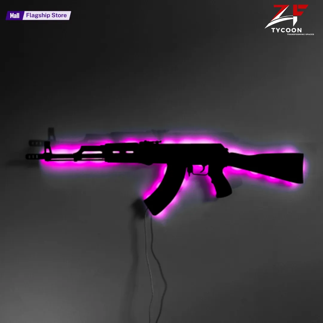 ZF AK47 Wooden Led Sign Lamp, Custom AK47