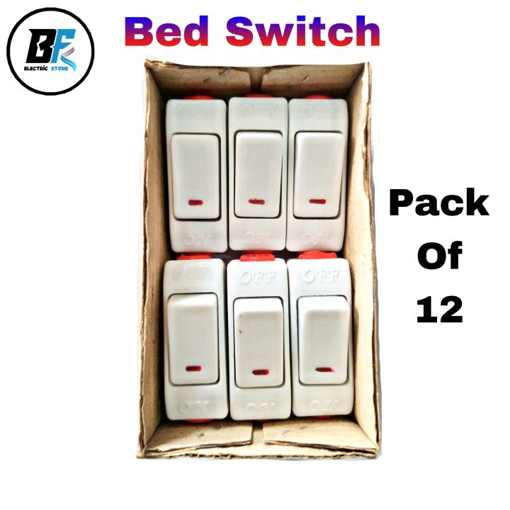 12 Piece, Bed Switch Button, 250Volt 10Amp,