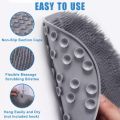 Silicone Foot Shower Massager with Non-slip Suction Cups, Bath Scrubber Cleaner Pad, Foot Massage Improve Circulation Reduce Pain Acupressure Mat for Feet, Rub Back Massage Brush Cleaning Bathing Tool Dead Skin Removal For Exfoliating Achy Large & Medium. 