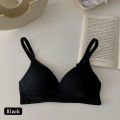 Seamless bra small chest gathered wireless bra soft bra thin bra comfortable bra simple bra push up bra girl bra. 