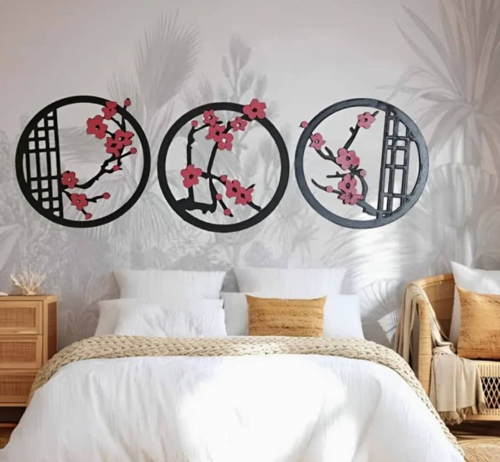 A Chinese wall art , Black and red Chinese wooden wall art, laser cut wooden wall art