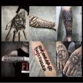 Itim na Naka-istilong 3D Bagong Man's Half Sleeve Arm Temporary Totem Tattoo Stickers Mechanical Body Art Tatoos para sa Boys Mens Armband. 