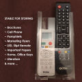 Acrylic Wall Mount Remote Holder, Transparent Smartphone and iPhone Box, Leaflet Display for Home Office Restaurant Table Supplies. 