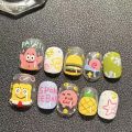 Xiaohongshu wears the same handmade nails, short cuties, high-end hand-painted nail stickers, graffiti-style sponge babies. 