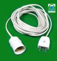 DreamsMart 5/10/20/30 Feet Holder Extension for E27 Screw Light Bulb with Male Plug 23/76 Wire AC DC LED Light Extension Cable. 
