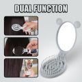 WBM Portable Grey Hair Brush with Mirror | Hair Brush for Men. 