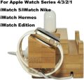 BoxThink Charging Station for Watch Ai Charger Stand Charging Dock Cable Management Wood Charging Station with 3 USB Ports Compatible with/ ip Watch Series3/2/1/iP. 