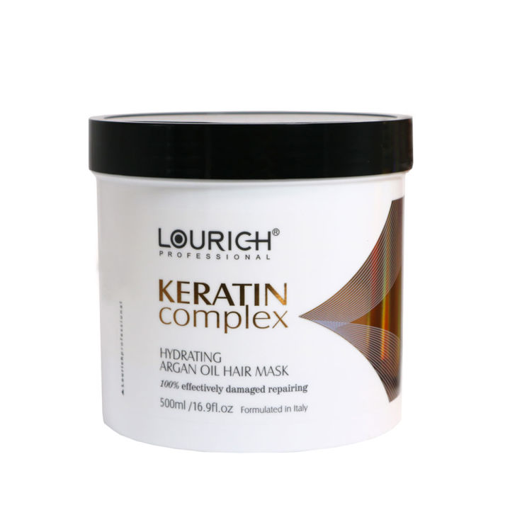 Lourich Keratin Complex Hair Straightening Mask Hydrating Argan Oil 500ml