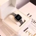 Diamond Touch Screen LED Watch for Ladies –Jewellery For Girls Style in Stainless Steel Chain Digital Wristwatch for Women's – Stylish Fashion Watch For Girls With Bracelet in Silver Stone Round & Square Dial Shape For Gift. 